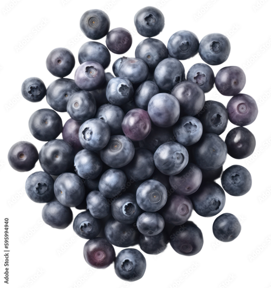 Blueberries, isolated, generative ai Blueberries, isolated, generative ai