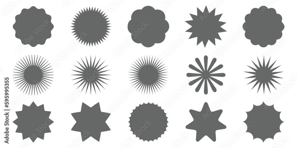 Sticker star shape, badge, star, sale, price tag, starburst, quality ...