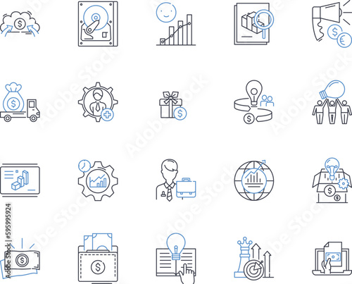Reserve line icons collection. Booking, Hold, Secure, Stockpile, Store, Preserve, Allocate vector and linear illustration. Acquire,Reserve,Set aside outline signs set