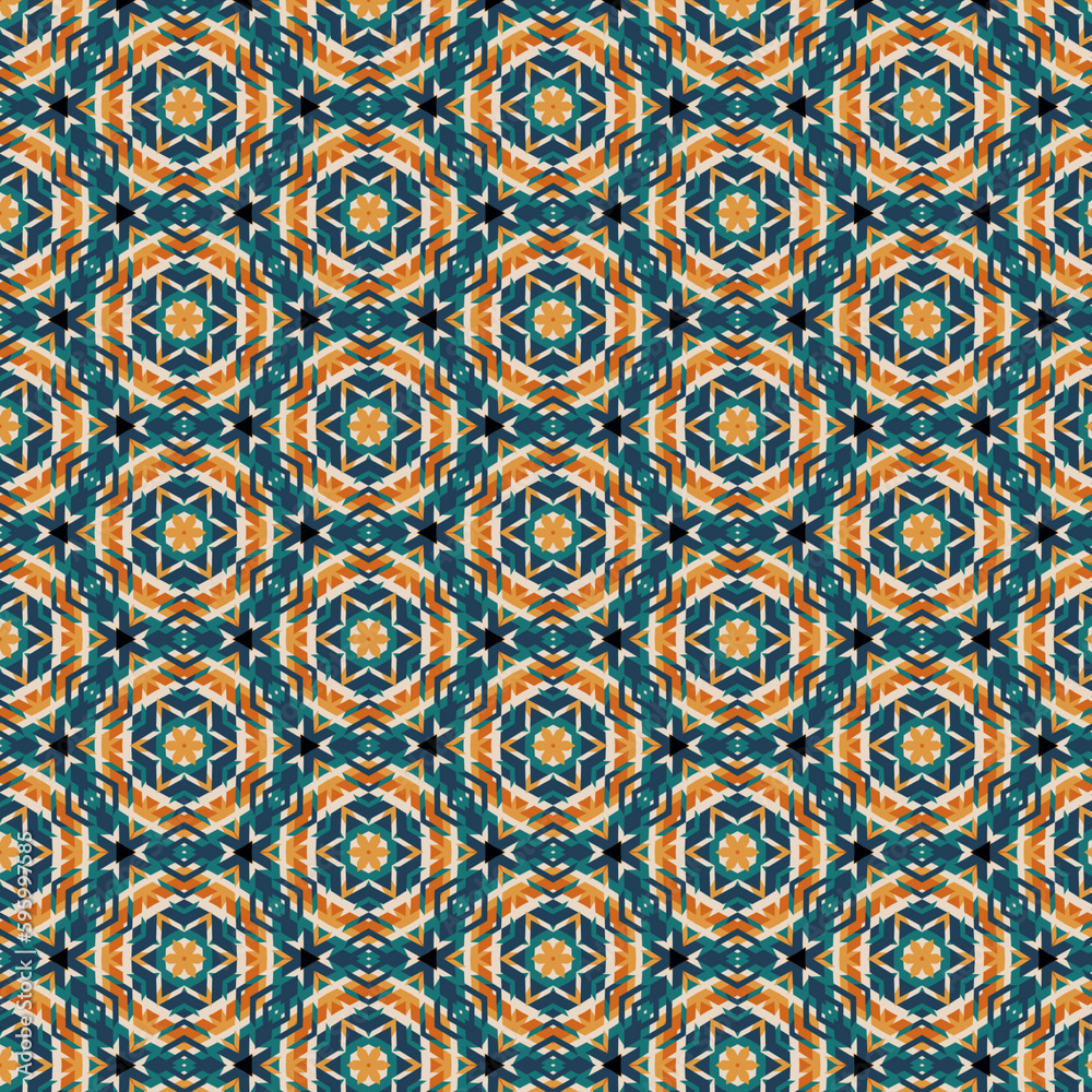 patrón de formas geométricas con colores retro