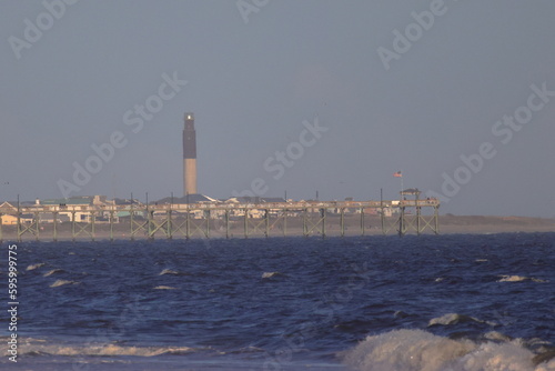 Oak Island, NC lighthouse in winter.  © Mark