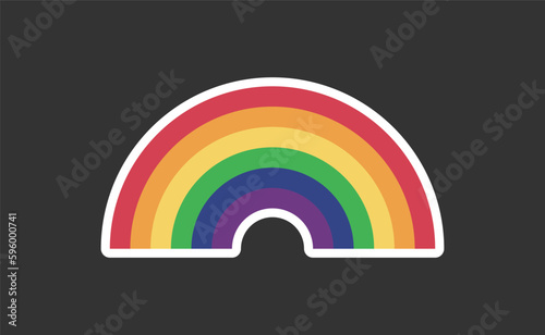 Pride month icon. Rainbow symbol. Diversity representation.