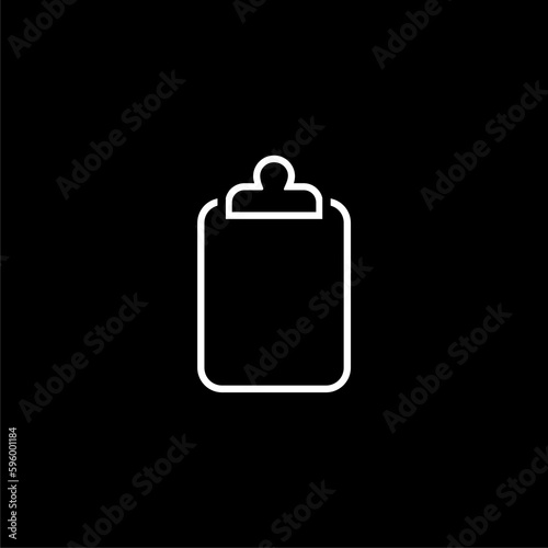 Simple illustration of To-do list task isolated on black background 