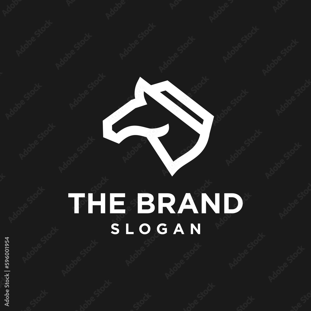 horse simple line icon logo vector design, modern logo pictogram. stallion logo design in line style vector horse simple line icon logo vector design, modern logo pictogram. stallion logo design in line style vector
