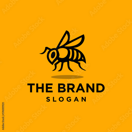 bee line icon logo vector design, modern logo pictogram design of hornet bee stinger