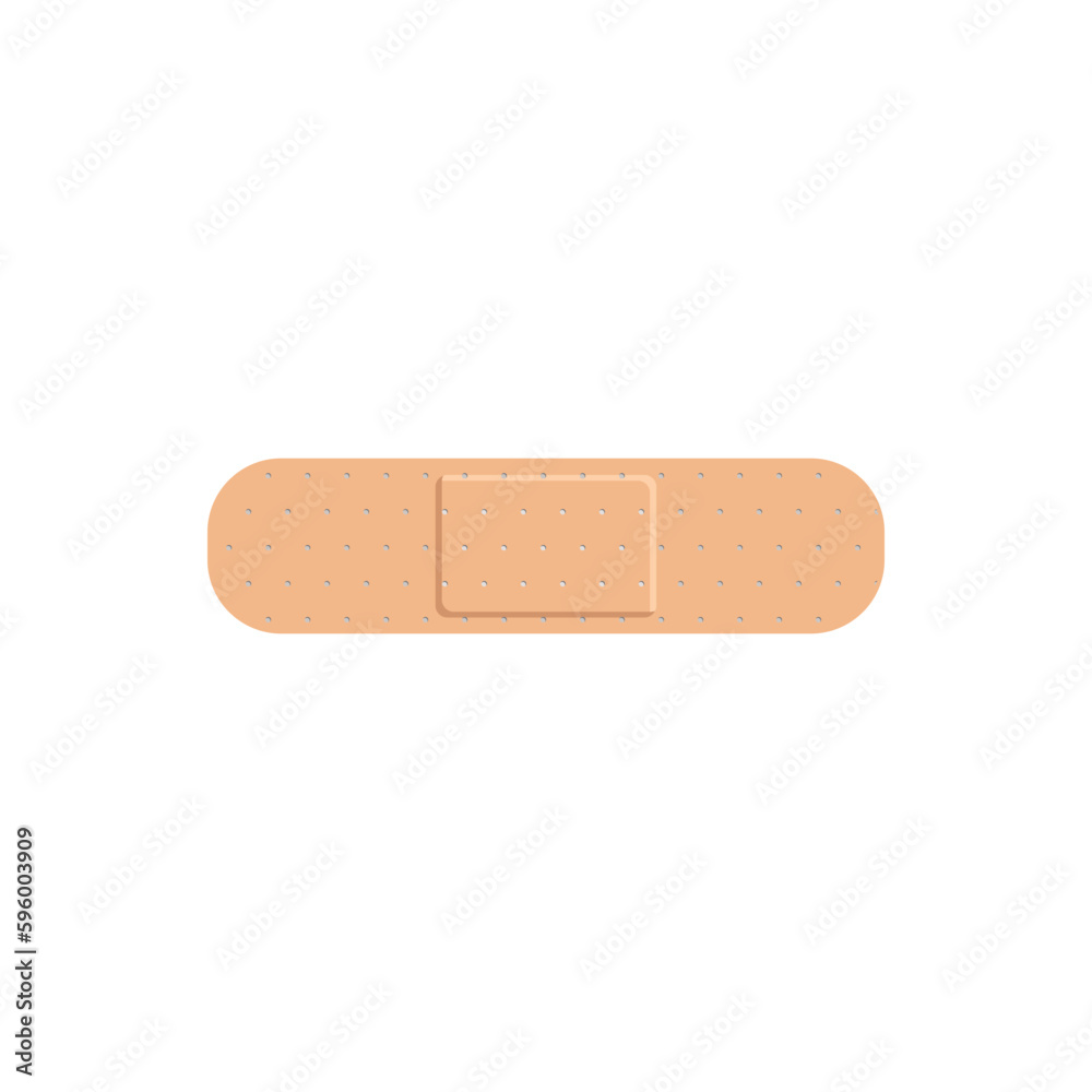 Beige medical plaster tape flat style, vector illustration Beige medical plaster tape flat style, vector illustration