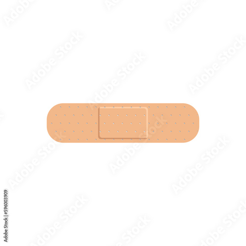 Beige medical plaster tape flat style, vector illustration