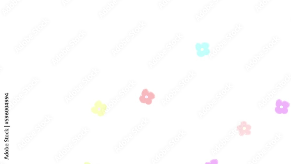 葉っぱ、花びら、花などの植物が落ちるアニメーション 17 葉っぱ、花びら、花などの植物が落ちるアニメーション 17