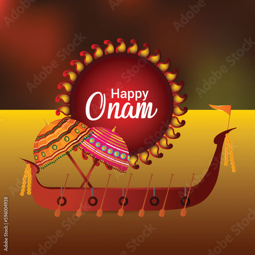 Happy onam kerala festival celebration background