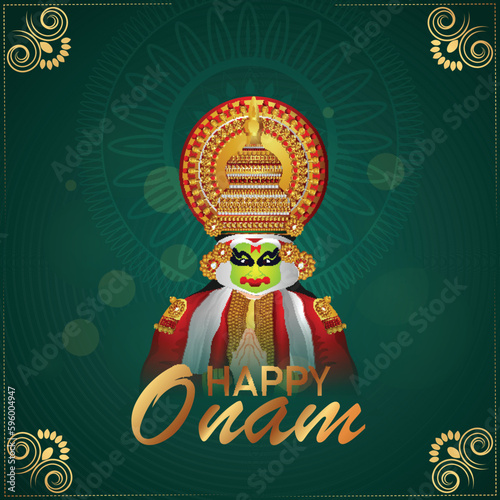Happy onam kerala festival celebration background © Simran Singh