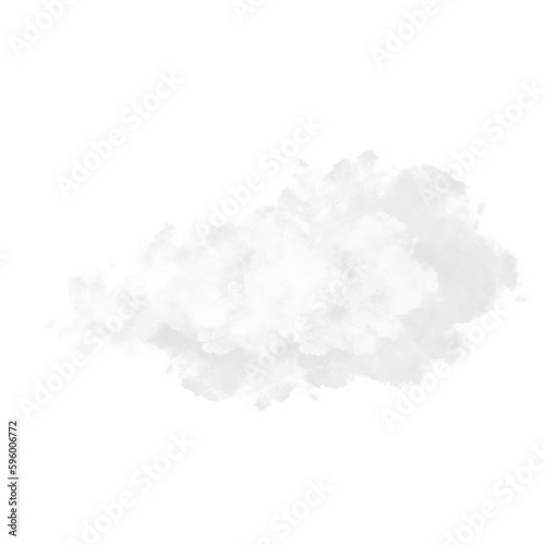 white clouds on transparent background