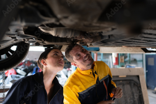 Engineers and auto repair technicians must use technology to detect faults in the operation of the engine of customer cars brought to repair in the garage.