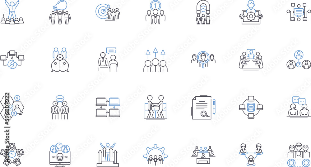 Gathering forum line icons collection. Community, Discussion, Collaboration, Engagement, Interaction, Participation, Dialogue vector and linear illustration. Insight,Forum,Connection outline signs set Gathering forum line icons collection. Community, Discussion, Collaboration, Engagement, Interaction, Participation, Dialogue vector and linear illustration. Insight,Forum,Connection outline signs set