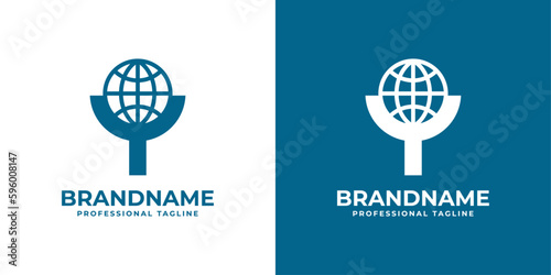 Letter Y Globe Logo. Suitable for any business related to Letter Y and Globe.