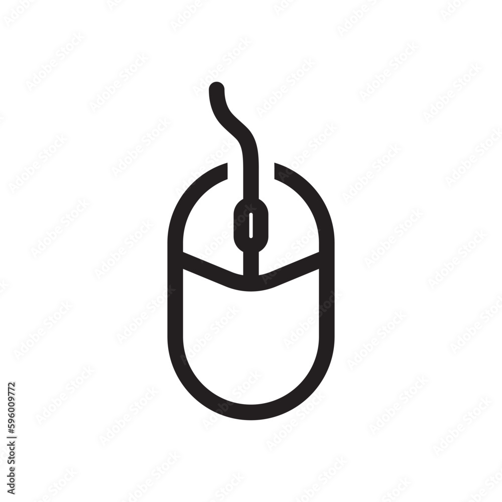 PC mouse vector icon. Mouse flat sign design. Computer mouse symbol pictogram. UX UI icon PC mouse vector icon. Mouse flat sign design. Computer mouse symbol pictogram. UX UI icon