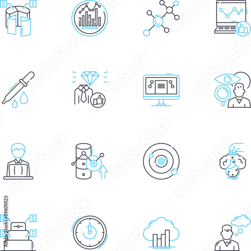 Design and invention linear icons set. Innovation, Creativity, Resourcefulness, Engineering, Invention, Artistry, Ingenuity line vector and concept signs. Conceptualization,Imagination,Ideation