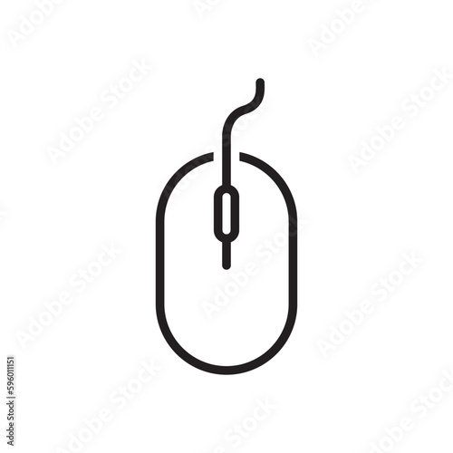 PC mouse vector icon. Mouse flat sign design. Computer mouse symbol pictogram. UX UI icon