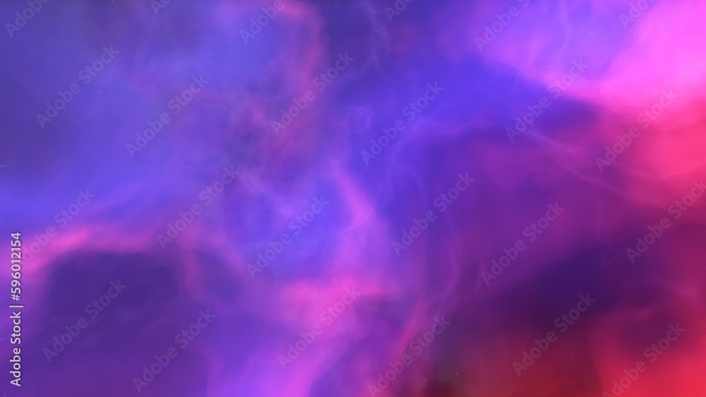 Cosmic background with a blue purple nebula and stars