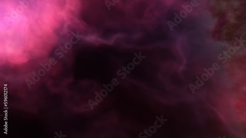 Cosmic background with a blue purple nebula and stars