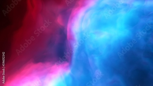 nebula gas cloud in deep outer space, science fiction illustration, colorful space background with stars 3d render