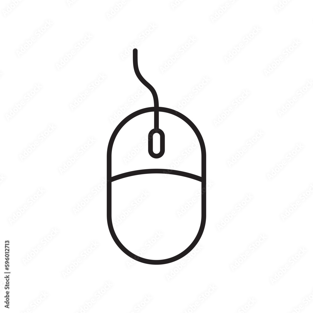 PC mouse vector icon. Mouse flat sign design. Computer mouse symbol pictogram. UX UI icon PC mouse vector icon. Mouse flat sign design. Computer mouse symbol pictogram. UX UI icon