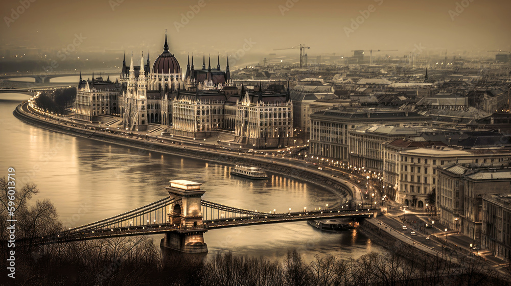 Vienna. Breathtaking travel destination place. Generative AI