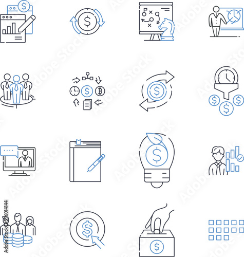 E-commerce line icons collection. Online, Shopping, Retail, Sales, Market, Merchandise, Platform vector and linear illustration. Payment,Deals,Discounts outline signs set