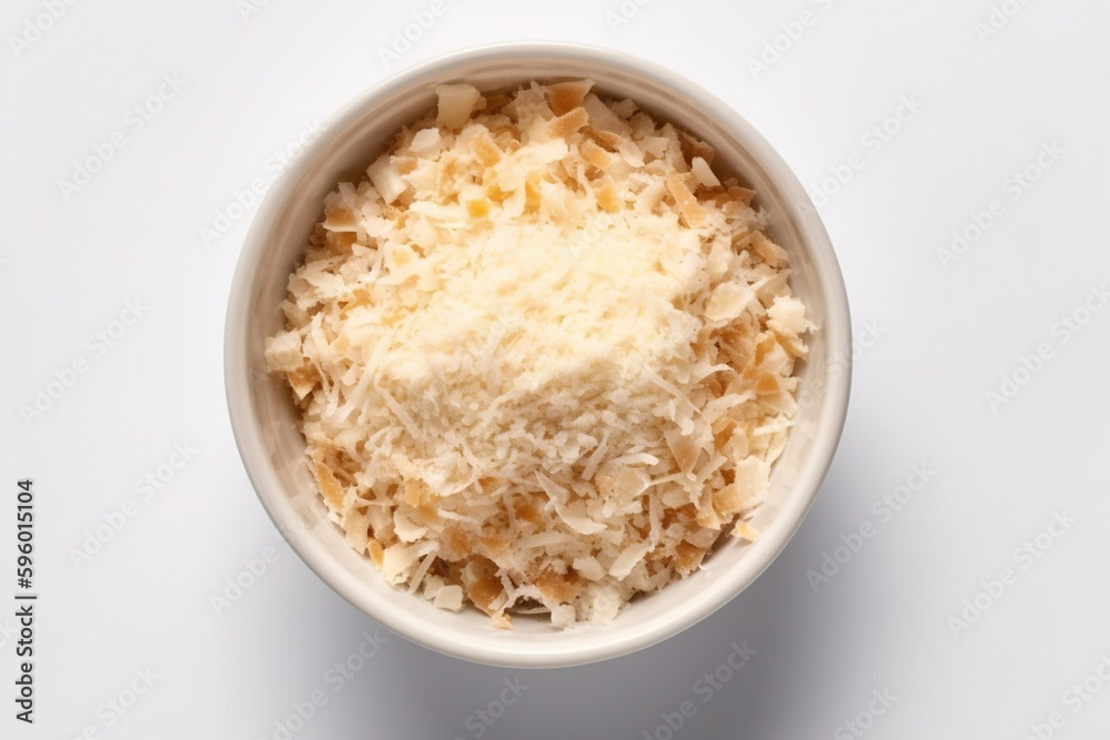 Parmesan in a white bowl. Ingredients for juice, salad, dishes, cuisine. Parmesan in a white bowl. Ingredients for juice, salad, dishes, cuisine.