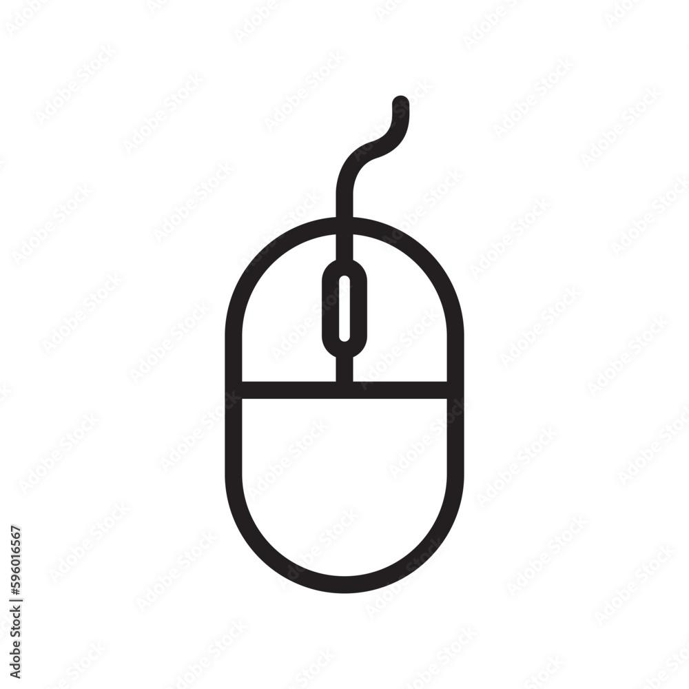 PC mouse vector icon. Mouse flat sign design. Computer mouse symbol pictogram. UX UI icon