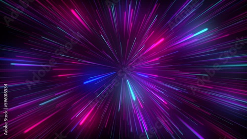 Abstract Neon Space Tunnel. Warp Speed. Light Speed In Hyperspace. Hyperdrive Effect. Warp Speed Star Trek Trippy Space Effect Colorful Star Burst Animation Loop Background Wallpaper. Abstract Space