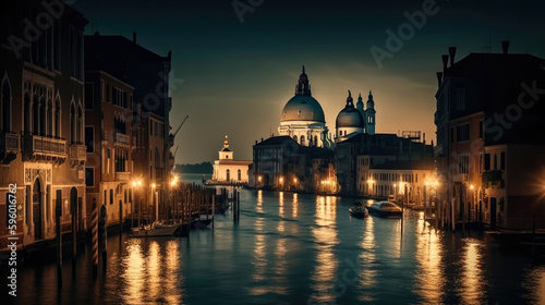 Venice. Italy. Breathtaking travel destination place. Generative AI © piai