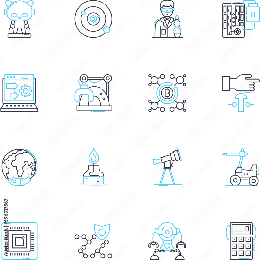 Synthetic creation linear icons set. Artificial, Constructed, Simulated, Manufactured, Engineered, Synthetic, Fabricated line vector and concept signs. Replicated,Cld,Reproduced outline illustrations Synthetic creation linear icons set. Artificial, Constructed, Simulated, Manufactured, Engineered, Synthetic, Fabricated line vector and concept signs. Replicated,Cld,Reproduced outline illustrations