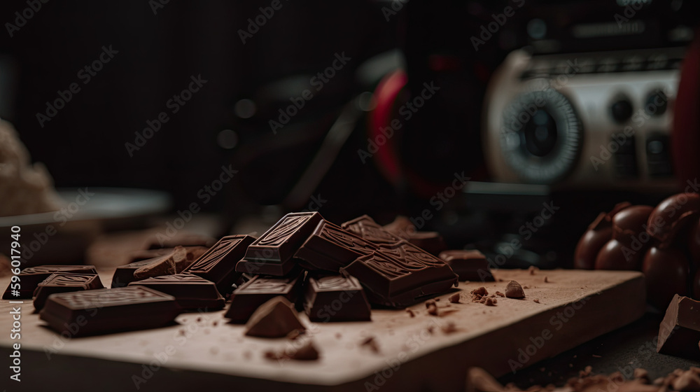 chocolate with nuts created with generative ai chocolate with nuts created with generative ai