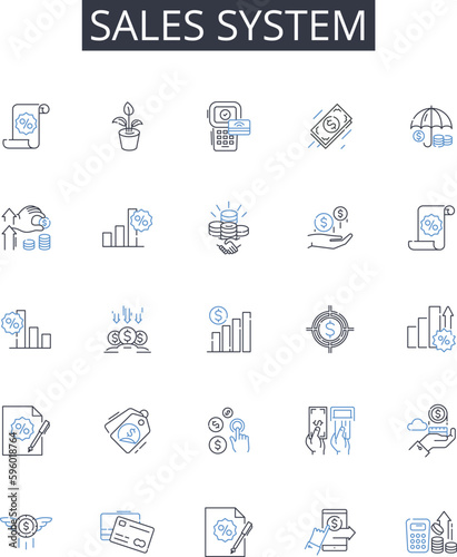 Sales system line icons collection. Artisan, Charcuterie, Prosciutto, Baguette, Panini, Bruschetta, Antipasti vector and linear illustration. Caprese,Delicatessen,Pastrami outline signs set
