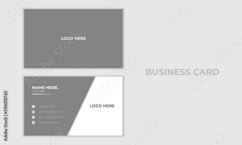 Business card , Double-sided creative business card, simple business card design, modern business card, simple clean layout design template.