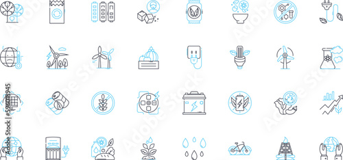 Bio fuel linear icons set. Ethanol, Biodiesel, Algae, Biomass, Renewable, Sustainable, Crop line vector and concept signs. Cellulosic,Feedstock,Green outline illustrations