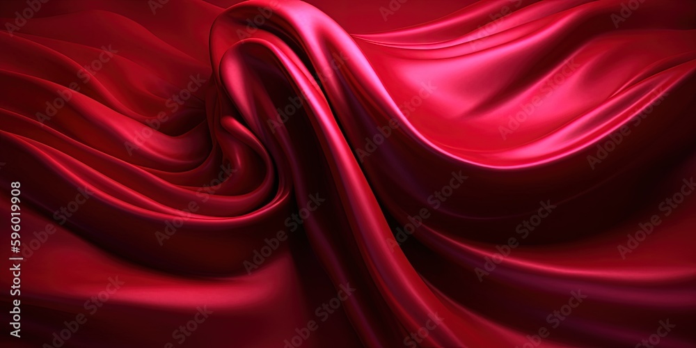 Obraz premium Abstract Background with 3D Wave silk - Generative Ai