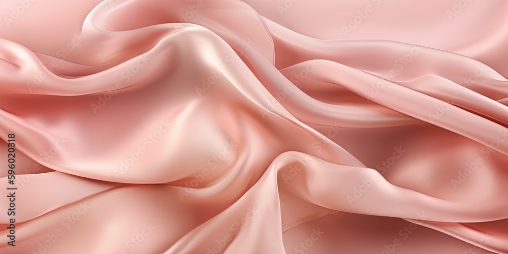 Obraz premium Abstract Background with 3D Wave silk - Generative Ai