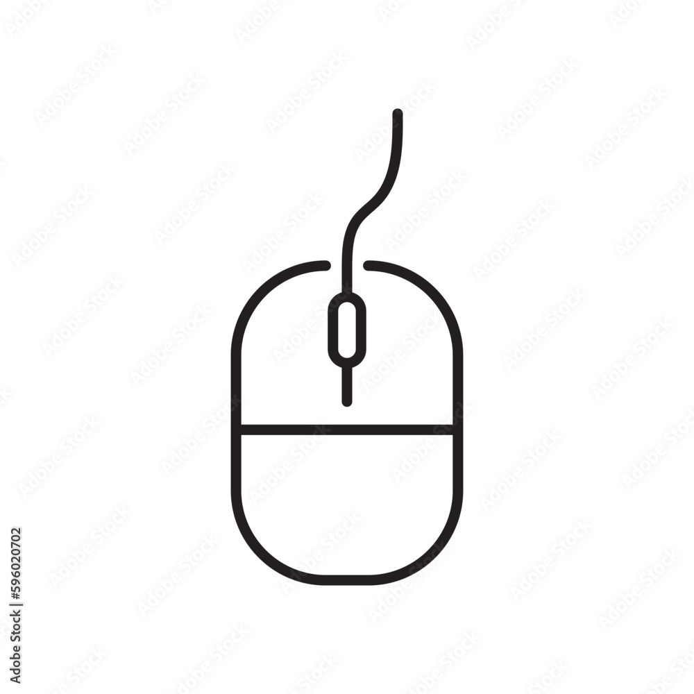 PC mouse vector icon. Mouse flat sign design. Computer mouse symbol pictogram. UX UI icon PC mouse vector icon. Mouse flat sign design. Computer mouse symbol pictogram. UX UI icon