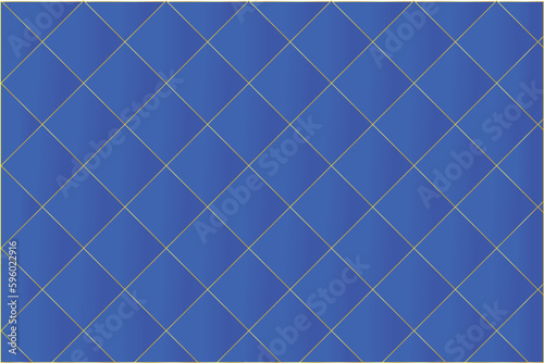 Premium Multi Purpose Blue Squared Grid Background with Golden Border