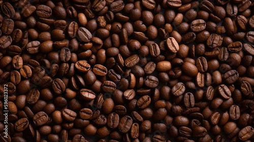 Roasted coffee beans background  generative ai