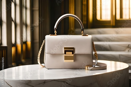 Elegante Handtasche in luxus Szene photo