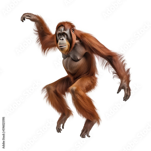 Orangutan isolated on white background