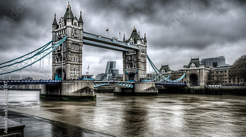 Tower Bridge. London. Breathtaking travel destination place. Generative AI