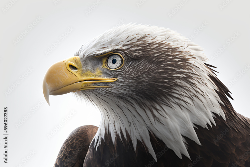Bald Eagle (Haliaeetus leucocephalus). created with generative AI Bald Eagle (Haliaeetus leucocephalus). created with generative AI