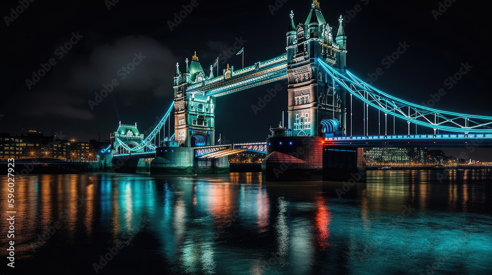 Obraz premium Tower Bridge. London. Breathtaking travel destination place. Generative AI
