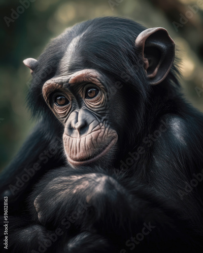 Portrait of a chimpanzee © Lohan