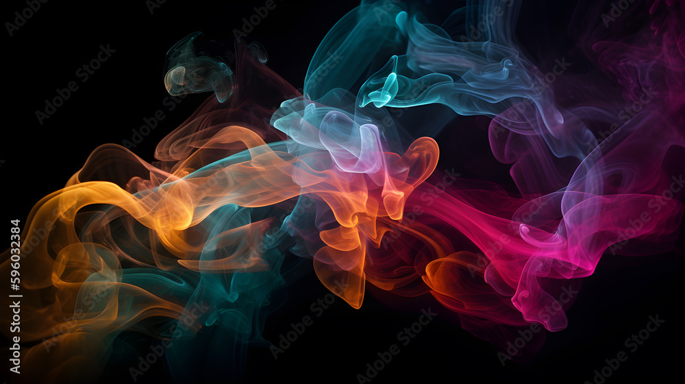 Obraz premium Abstract Colors Smoke as Wallpaper. created with Generative AI