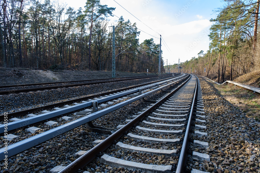 Surface Level Of Railroad Tracks Against Sky Surface Level Of Railroad Tracks Against Sky