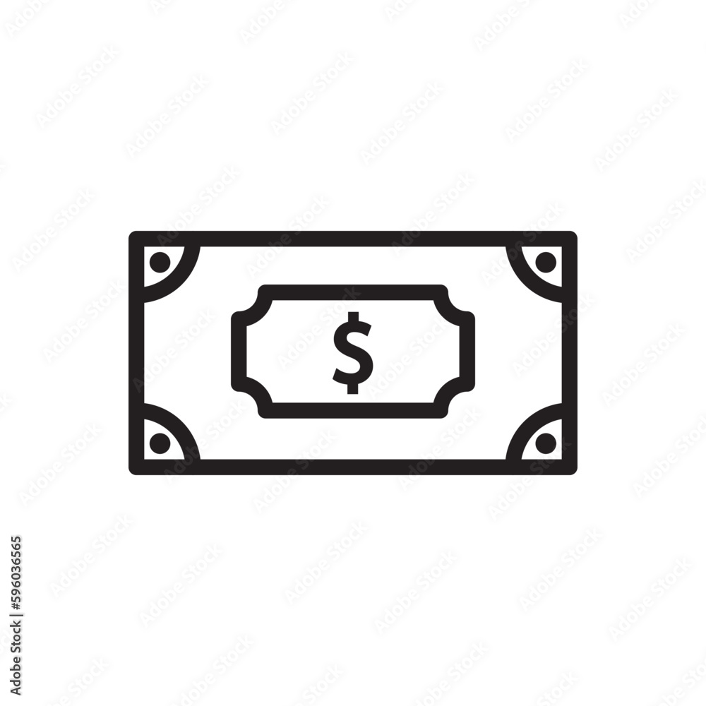 Money vector icon. Cash icon. Cash flat sign design. Money symbol. Cash outline icon. Dollar pictogram. UX UI icon Money vector icon. Cash icon. Cash flat sign design. Money symbol. Cash outline icon. Dollar pictogram. UX UI icon